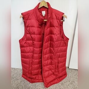 Women's Red Puffer Vest